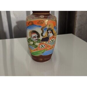 VINTAGE MORIAGE PORCELAIN VASE w/GOLD TRIM ~ Hand Painted ~ 6 3/4" Tall ~ VGUC